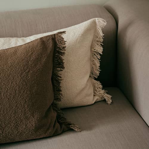 Ebba Cushion cover textile beige / 40 x 60 cm - BROSTE COPENHAGEN - Beige - Cotton
