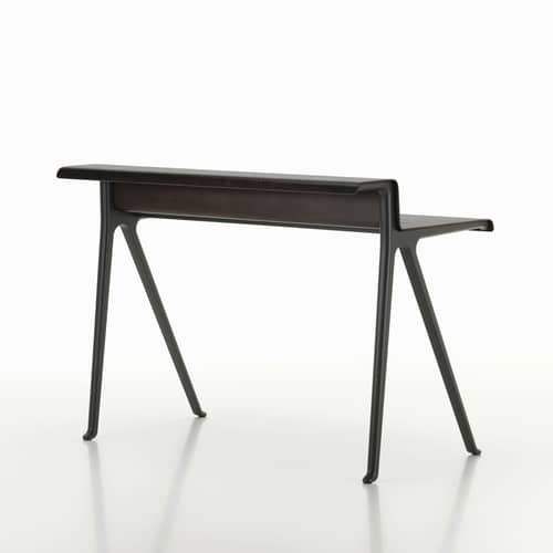 Courier Desk wood black / Erwan Bouroullec - W 120 x D 72.5 cm - Vitra - Black / Dark oak - Aluminium, Oak veneer