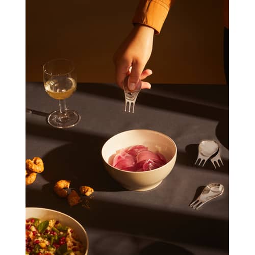 Set de 4 fourchettes Moscardino / Cuillères pour apéritif - Alessi - Acier - Acier inoxydable