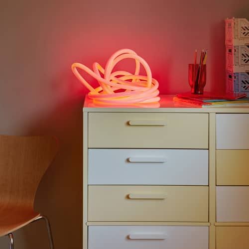 Guirlande lumineuse Flex Tube LED plastique rouge / 5 mètres - Néon LED flexible - STUDIO ABOUT - Rouge - Silicone