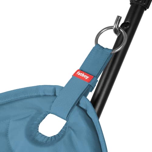 Hängematte mit Gestell Headdemock textil blau / Polyester - Fatboy - Helles Jeansblau - Polyester-Gewebe, Schaumstoff, Stahl