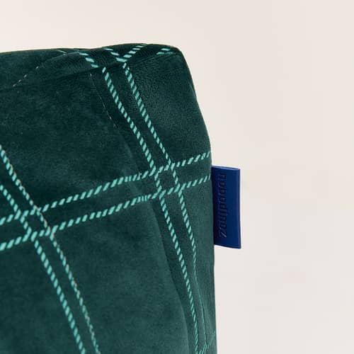 Kindersessel Chelsea textil grün / Sitzkissen - Eco-velours - NOBODINOZ - Dunkelgrün & Minze / Großes Grillgitter - Expandiertes Polystyrol, Öko-Samt