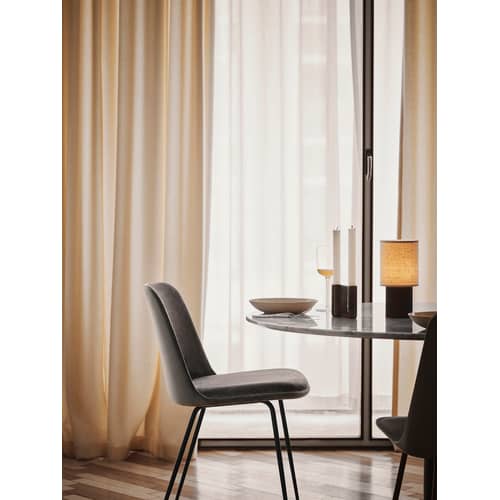 Lampe sans fil rechargeable Manhattan SC52   - &tradition - Bronze / Tissu beige - Aluminium extrudé, Tissu