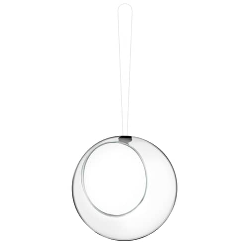 Set de 2 mangeoires à oiseaux design verre / Ø 12,3 cm - Eva Trio - Transparent - Acier inoxydable 18/10, Silicone, Verre soufflé bouche borosilicaté