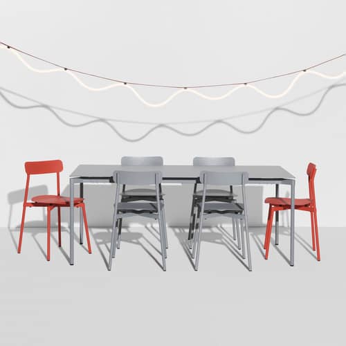 Fromme Rectangular table metal grey / Aluminium - 180 x 90 cm - Petite Friture - Stone grey - Aluminium