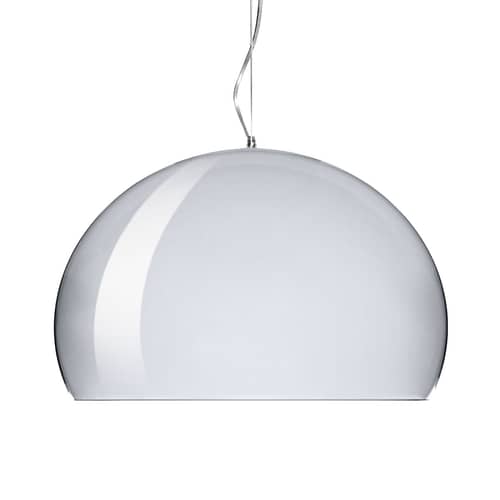 Sospensione FL/Y Small / Ø 38 cm - Metallizzata - Kartell - Cromato - PMMA metallizzato