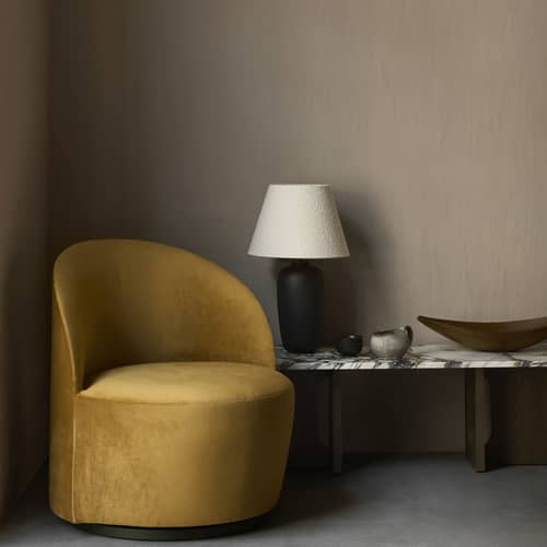 Table basse Androgyne Lounge Wood marbre beige bois naturel / 120 x 45 x H 37,8 cm - Base bois - Audo Copenhagen - Marbre Calcatta viola / Pied chêne foncé - Marbre Calacatta Viola, MDF plaqué chêne teinté