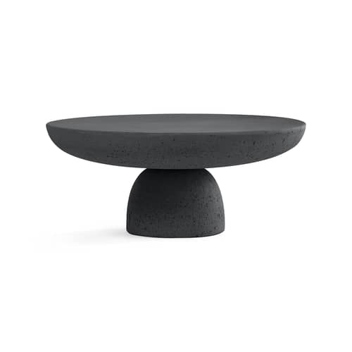 Table basse Olo Concrete / Ø 70 x H 33 cm - Béton ciré - Mogg - Anthracite - Béton ciré
