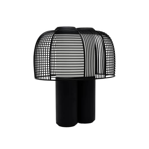 Yasuke LED Table lamp metal black / L 39.5 x H 43 cm - DCW éditions - Black - PMMA, Steel