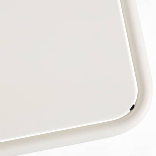 Table rectangulaire Deville métal blanc / 60 x 70 cm - Hay - Blanc crème - 