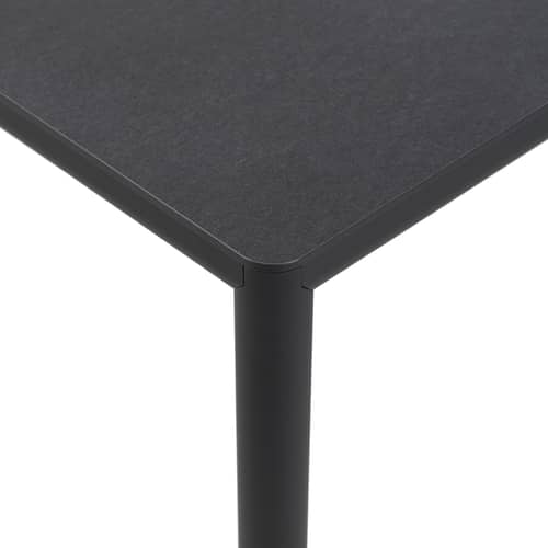 Table rectangulaire Piave noir / 120 x 70 cm - Stratifié texturé - NARDI - Anthracite - Aluminium, Stratifié HPL