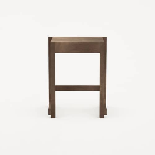 Tabouret Stool 01 - Frama  - Marron foncé - Bouleau massif, Contreplaqué de bouleau
