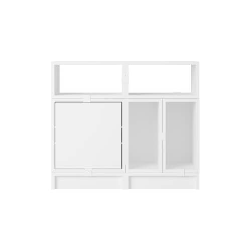 Accessorio  legno bianco / Supporto L 43,5 x P 35 x H 10 cm - Per Pannello Pannello medium impilato - Muuto - Bianco - MDF tinto