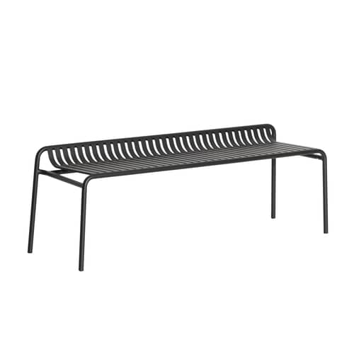 Banc Week-End métal noir / Aluminium - L 156 cm - Petite Friture - Noir - Aluminium thermolaqué époxy