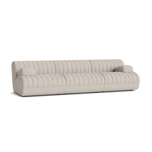 Canapé modulable Coltre tissu beige / 3 places - L 270 cm - Muuto - Sable - Bois certifié FSC, Mousse, Tissu