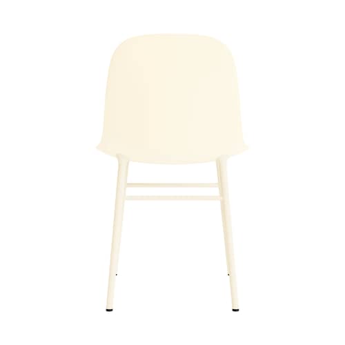Chaise Form plastique beige / Pieds métal - Normann Copenhagen - Crème - Acier laqué, Polypropylène