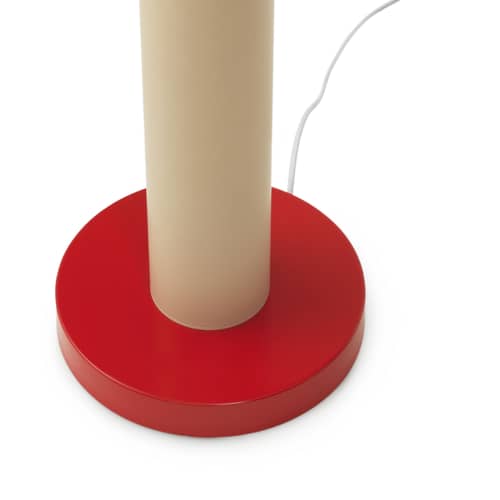 Cellu Floor lamp metal beige - Normann Copenhagen - Sand base / Red Base, legs - Aluminium, PVC, Steel