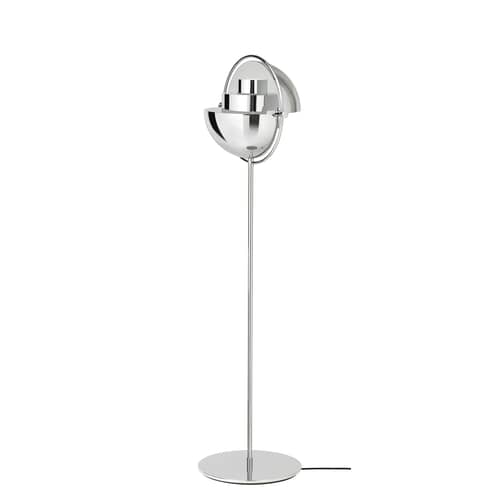 Lampadaire Multi-Lite argent métal / Modulable & orientable - Réédition 1972 - Gubi - Chromé - Métal