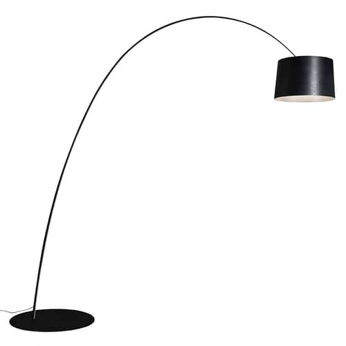 Lampadaire Twiggy LED Elle My Light noir / Bluetooth - Érable / H 259 à 267 cm - Foscarini - Noir - Fibre de verre, Matériau composite, Métal verni