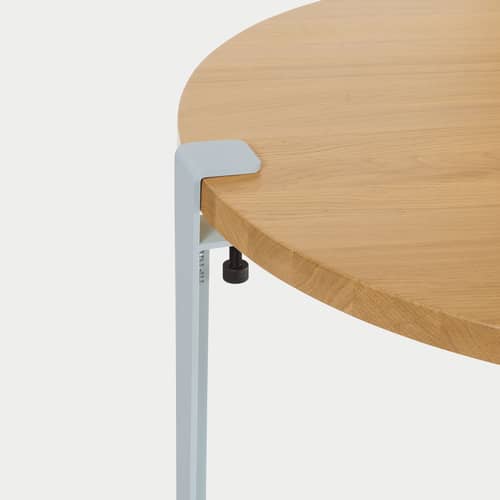 Piede  metallo blu con fissaggio a morsetto / H 43 cm - Per creare un tavolino o una panca - TIPTOE - Blu pallido - Acciaio termolaccato