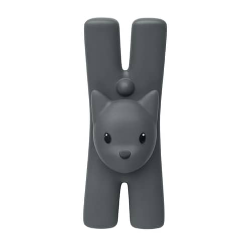 Set de 2 pinces Lampo Chat plastique noir / Aimantée - Alessi - Noir - Aimant, Résine thermoplastique
