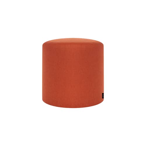 Sitzkissen Folk Grand textil orange / Ø 40 x H 40 cm - NOO.MA - Terracotta (Wolle) -  Ouate, Holz, Schaumstoff, Wolle