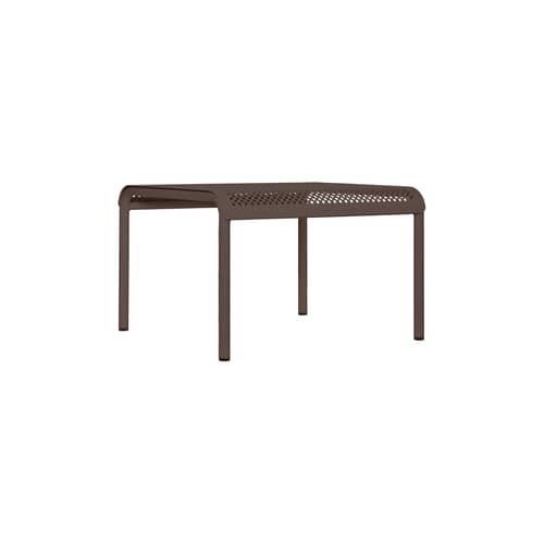 Table basse Dapple métal marron / 57 x 57 x H 38,5 cm - Ferm Living - Chocolat foncé - Acier galvanisé thermolaqué