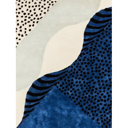 Tapis Silkscreen Small   / 200 x 140 cm - Tufté main - Moustache - 200 x 140 cm / Multicolore - Laine, Soie