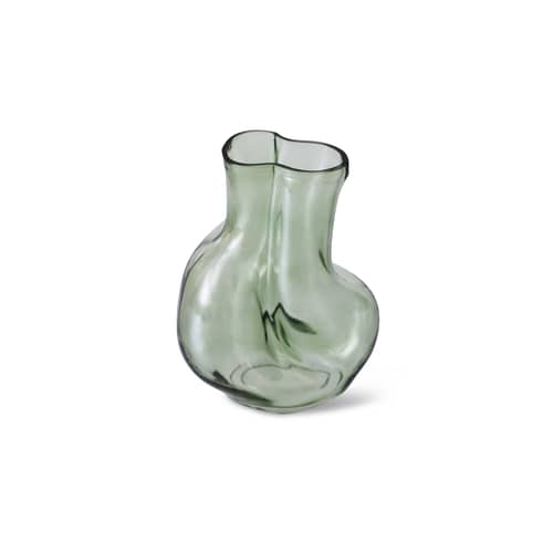 Vase Gleam verre vert / H 22 cm - HK LIVING - Olive - Verre
