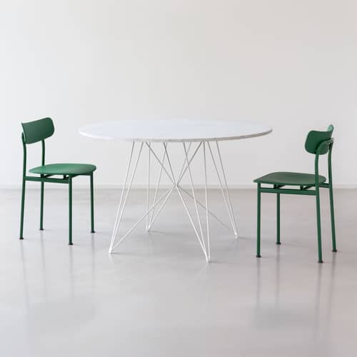 Chaise Motta vert / Jasper Morrison - Polypropylène recyclé - Magis - Vert - Acier, Polypropylène recyclé