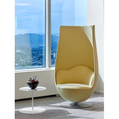 Couchtisch Gong metall weiß / Giulio Cappellini, 2004 - Ø 50 x H 42 cm / Metall - Cappellini - Weiß - Metall