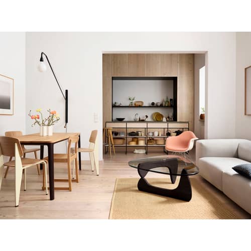 Couchtisch Noguchi Coffee Table Vitra / By Isamu Noguchi (1944) / 128 x 93 cm - Holz natur - Glas
