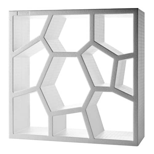 Bibliothèque Opus Incertum plastique blanc - Casamania - Blanc - Polypropylène expansé