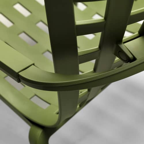 Fauteuil empilable Folio vert / Dossier multiposition - NARDI - Agave - Résine de fibre de verre