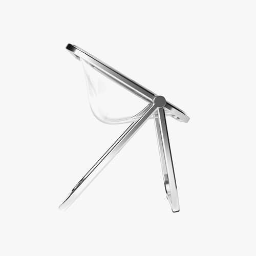 Fauteuil pliant Plona / Giancarlo Piretti, 1970 - ANONIMA CASTELLI - Transparent - Aluminium poli, Plexiglas