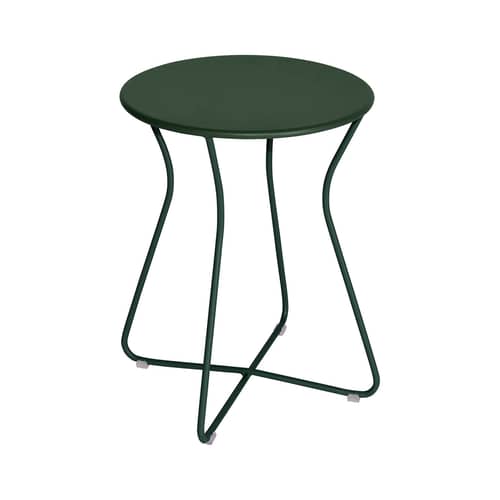 Hocker Cocotte metall grün / Beistelltisch - H 45 cm / Metall - Fermob - Zederngrün - Stahl