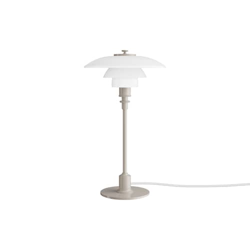 Lampe de table PH 2/1 beige / Réédition 1927 - Louis Poulsen - Beige brillant / Blanc - Aluminium laqué, Verre soufflé bouche