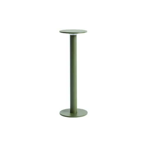 Lampe extérieur sans fil rechargeable Host Large / LED - H 30 cm / Fixation magnétique - Hay - Vert olive - Acier thermolaqué, Aimant, Aluminium thermolaqué