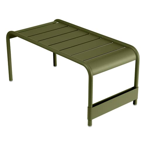 Luxembourg Bench metal green / Coffee table - 86 x 43 x H 40 cm - Fermob - Pesto - Aluminium