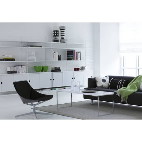 Montant de sol / à l\'unité - H 85 x P 30 cm - String Furniture - Blanc - Acier laqué