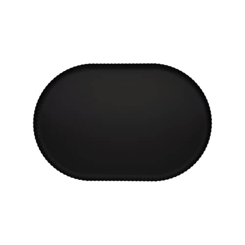 Plateau Pleats métal noir / 46 x 31 cm - Alessi - Noir - Acier