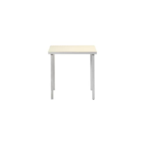 quadratischer Tisch Alu table metall beige / 85 x 85 cm - (indoor/outdoor) - valerie objects - Elfenbein - Aluminium
