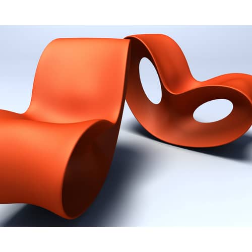Rocking chair Voido plastique blanc - Magis - Blanc - Polyéthylène