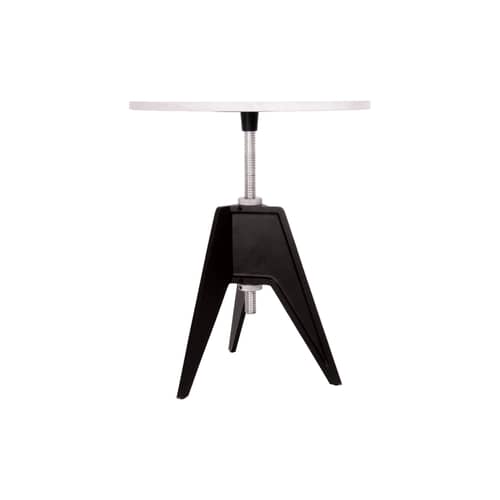 Screw Adjustable height table stone white black Adjustable height - Tom Dixon - Black and white - Aluminium, Cast iron, Marble