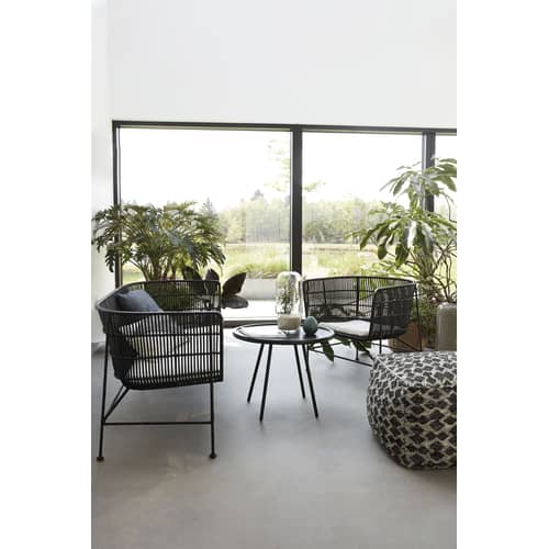 Sessel Cuun faser holz natur / Rattan - House Doctor - Sessel / naturfarben - Eisen, Rattan