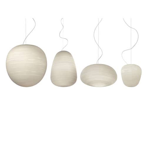Sospensione Rituals XL vetro bianco / Ø 40 x H 41 cm - Foscarini - Bianco / Ø 40 x H 41 cm - Vetro soffiato a bocca