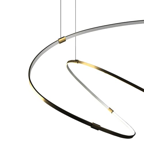 Sospensione Zigouzi LED metallo oro / L 150 cm - Dix Heures Dix - Oro - Alluminio anodizzato, Silicone