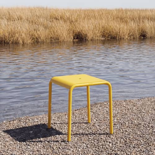 Panorama Stool metal yellow - TIPTOE - Sunny yellow - Powder coated steel