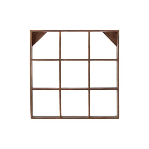 Etagère murale Tilo bois naturel / L 53 x H 53 x P 10 cm - Bloomingville - 53 x 53 cm / Bois marron - Bois de récupération