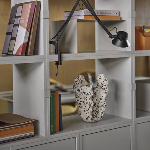 Bibliothèque Stacked bois gris / Configuration 1 - L 262 x H 228 cm - Muuto - Gris - Acier laqué, MDF peint